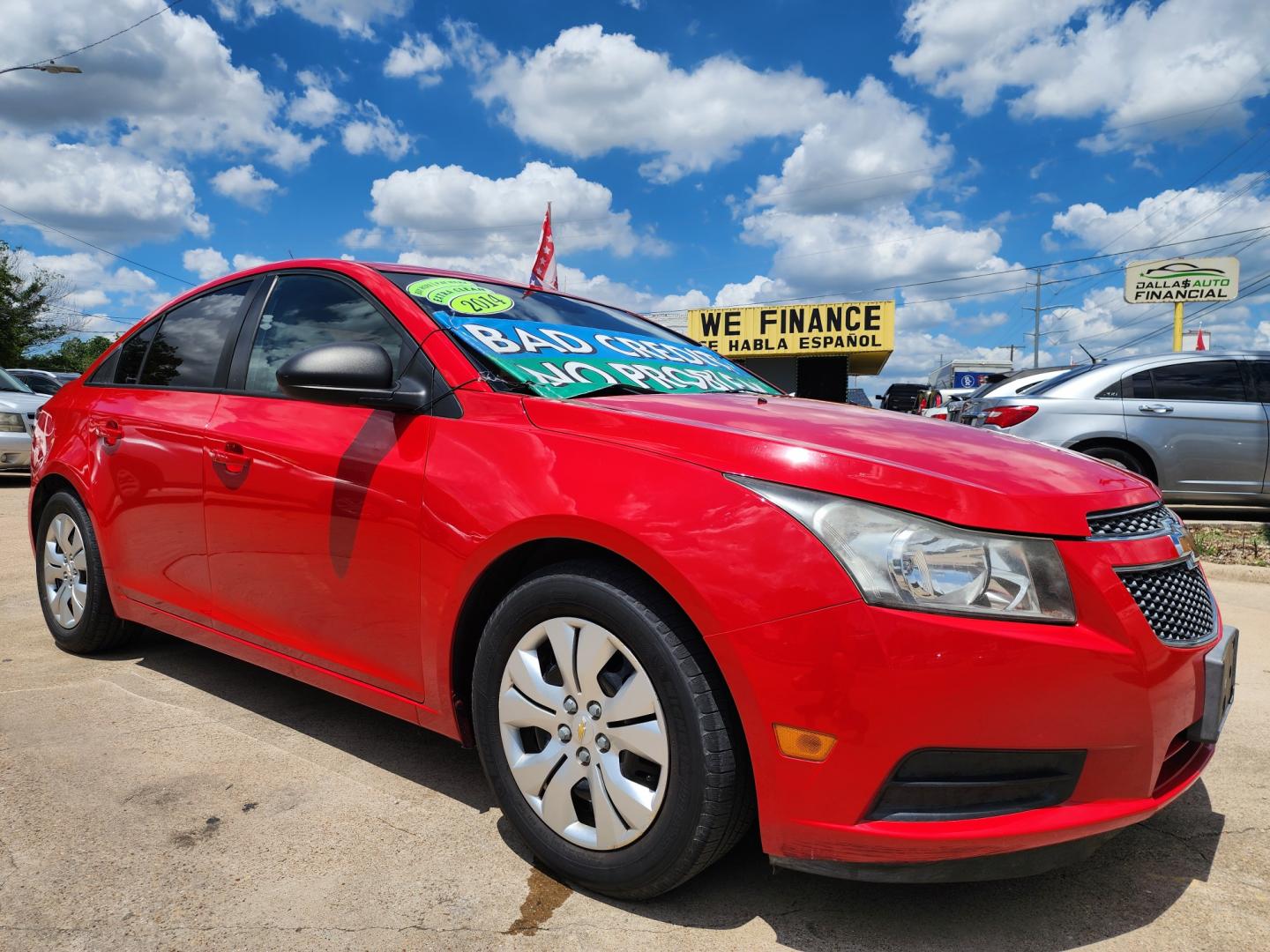 2014 RED Chevrolet Cruze LS (1G1PA5SH2E7) with an 1.8L L4 DOHC 16V FFV engine, 6-Speed Automatic transmission, located at 2660 S.Garland Avenue, Garland, TX, 75041, (469) 298-3118, 32.885387, -96.656776 - Welcome to DallasAutos4Less, one of the Premier BUY HERE PAY HERE Dealers in the North Dallas Area. We specialize in financing to people with NO CREDIT or BAD CREDIT. We need proof of income, proof of residence, and a ID. Come buy your new car from us today!! This is a very well cared for 2014 CH - Photo#1